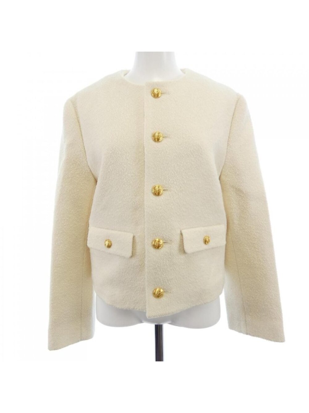 Celine Collarless Jacket White